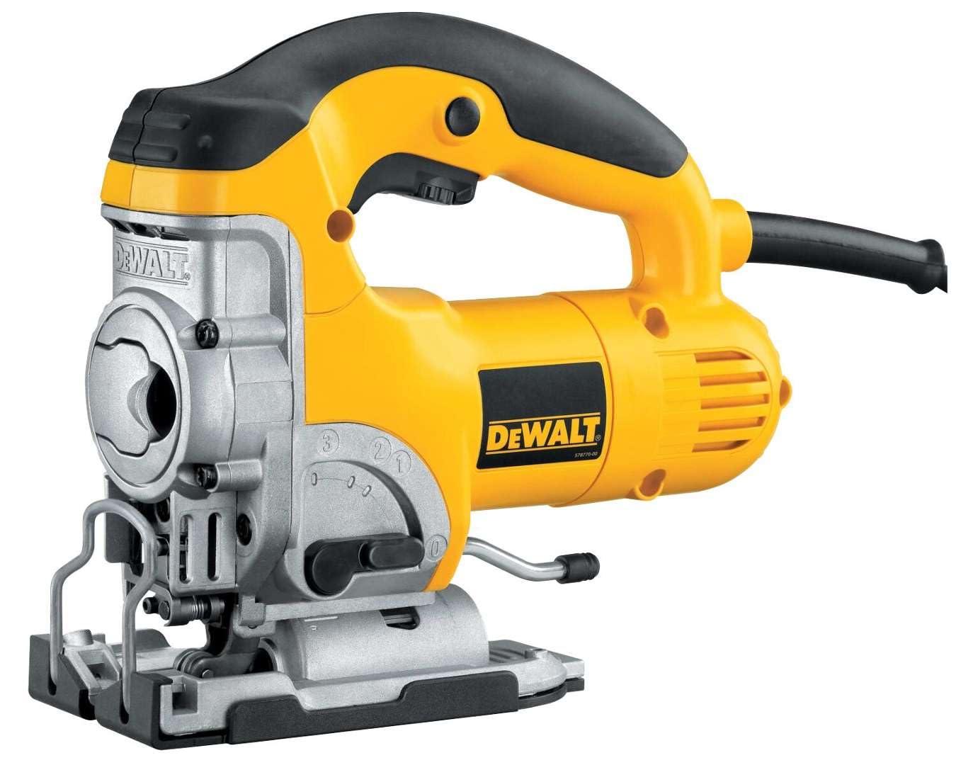 Dewalt DW331K-QS - Sierra de calar 701w electrónica con puño cerrado + maletín