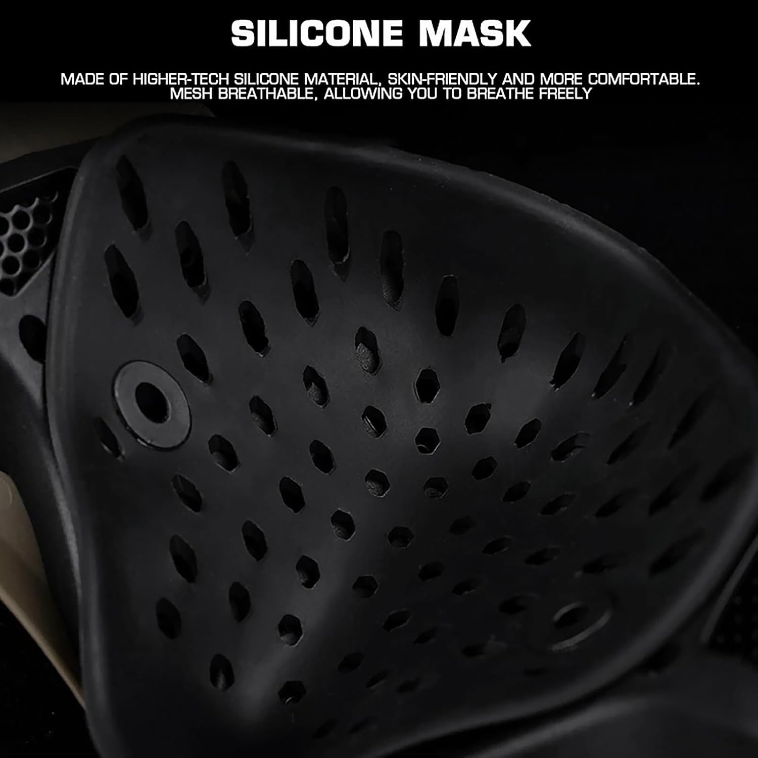 Tactical Half Face Mask, Inner Silicone Breathable Airsoft Mask, for Cs Game Cosplay Hunting Halloween