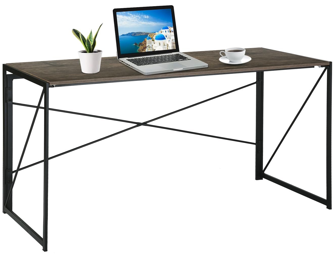 Snapklik.com : Folding Writing Desk 55.1 Inch, Foldable Home Office ...