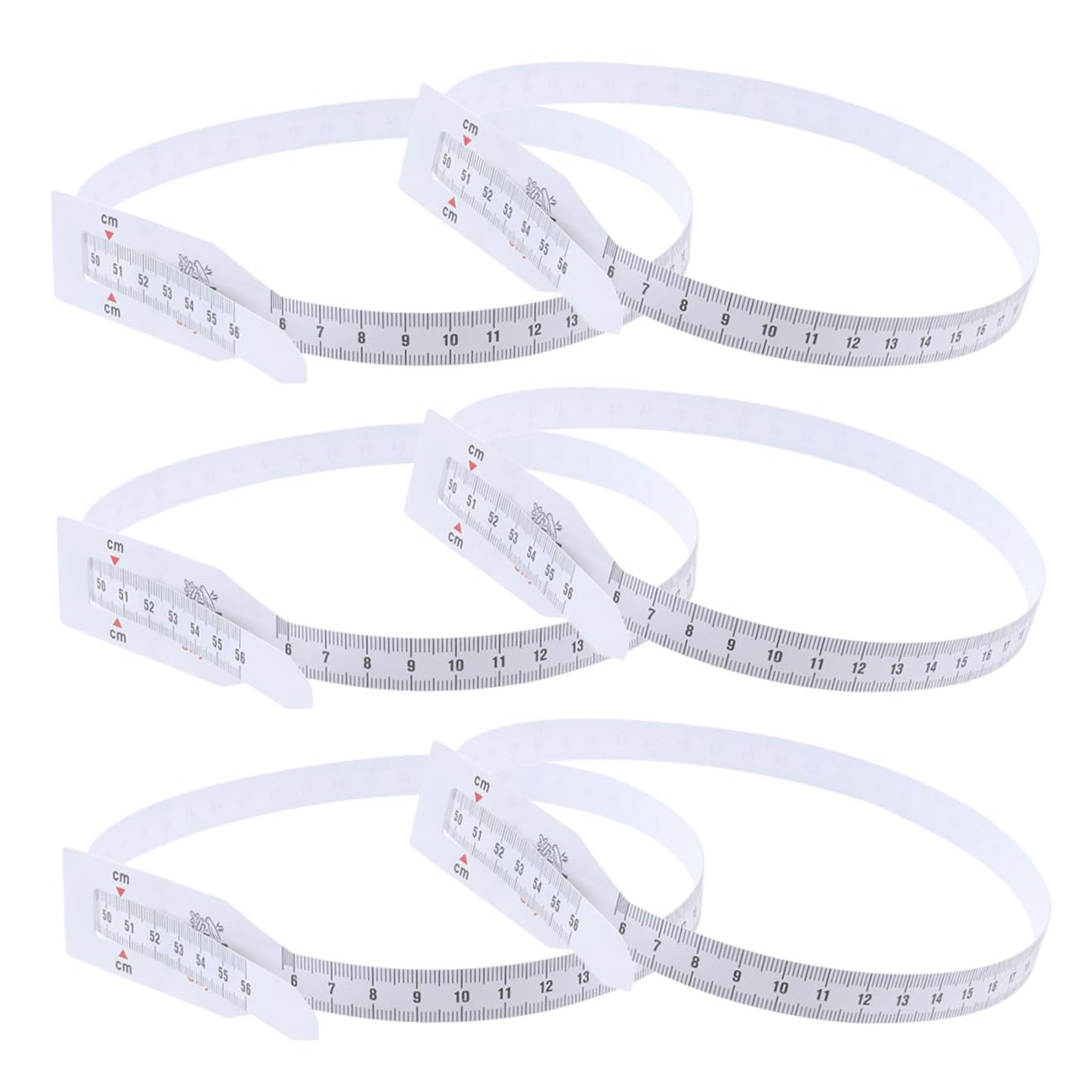 Uonlytech Mètre Ruban Bébé pour Tête et Bras Blanc 56 Cm Lot 6 Pièces Doux Peau Garçon et Filles Mesure Périmètre Crânien Suivi Croissance Couture Loisirs
