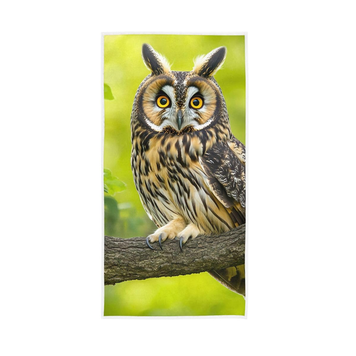 LSRCPD Long Eared Owl Hand Towel, Guest Hand Towels for Bathroom 15 x 30 Inches, Soft Towels
