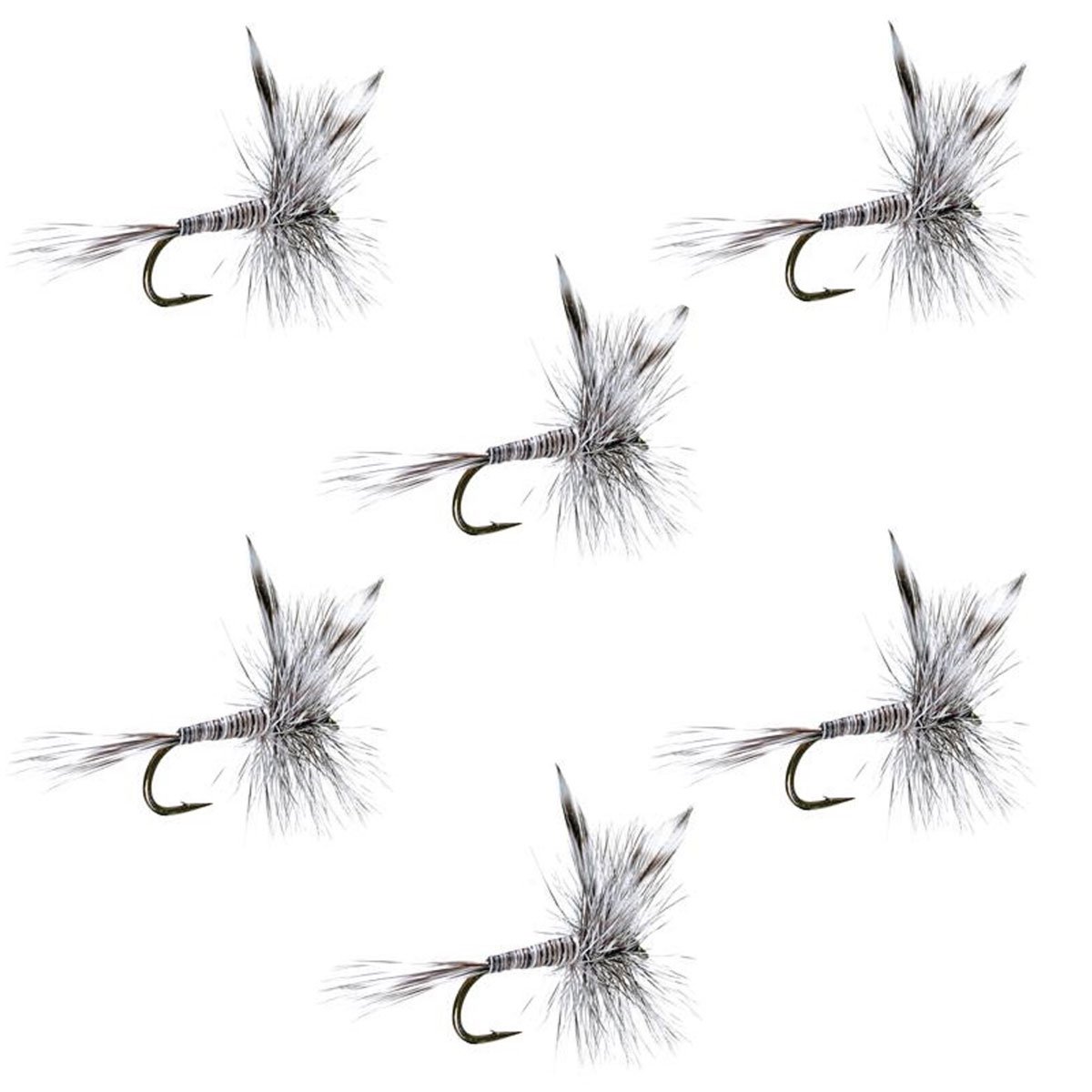 The Fly Fishing Place Mosquito Classic Trout Dry Fly Fishing Flies Set of 6 Flies Size 14