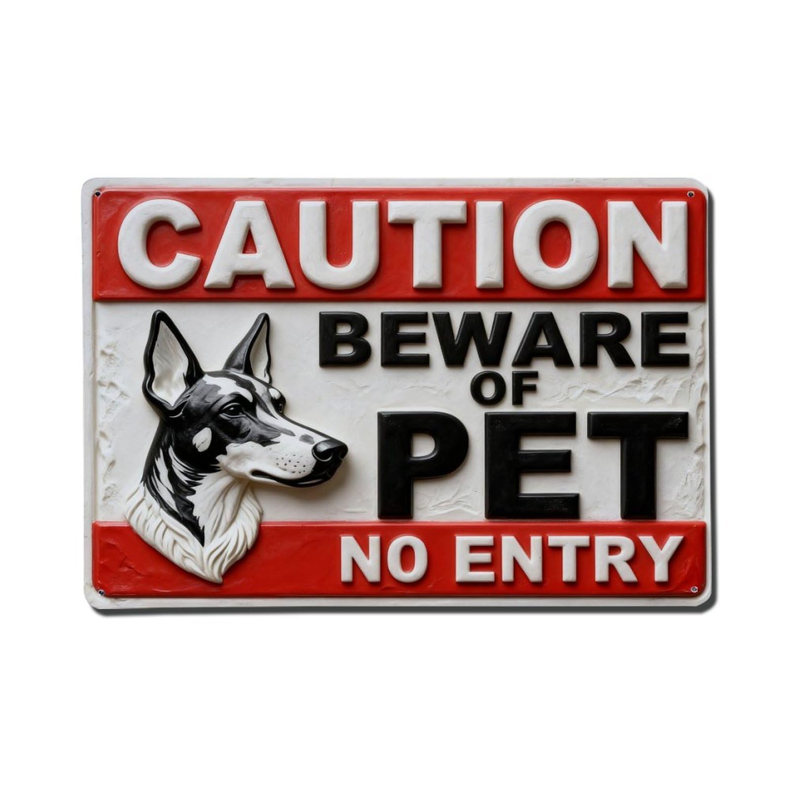 Iageret Vintage Warning Beware Of Dog No Trespassing Metal Tin Sign Retro Wall Decor, Bar Garage Cafe Kitchen Home Wall Art Poster Decoration 8X12inches