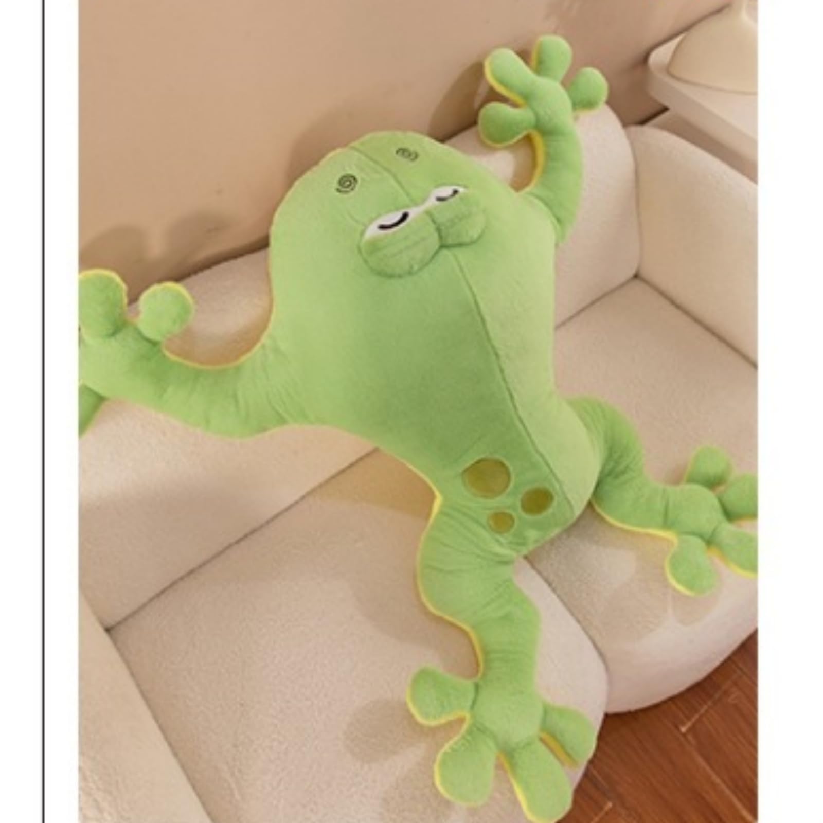 Frosch Kuscheltier, Grüne Frosch Plüschtier Stofftier, Riesiger Plüschfrosch in liegender Haltung, Kinderzimmer & als Kuschel (130cm,Grün)