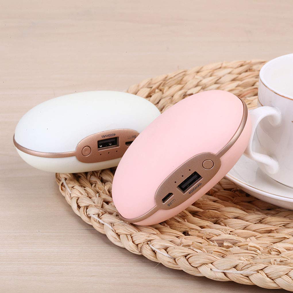 Scaldamani Ricaricabile, Scalda Tasca USB, Riscaldatore Portatile Durevole, Scaldamani Elettrico Riutilizzabile, I Migliori Regali Invernali, Power Bank, Rosa