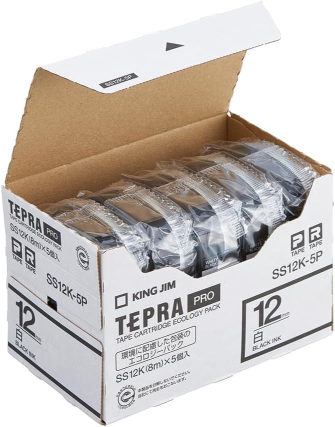 テプラ　KING JIM 12mm 6種　12箱　72個 Amazon | 【キングジム 《純正》 「テプラ」PROテープカートリッジ
