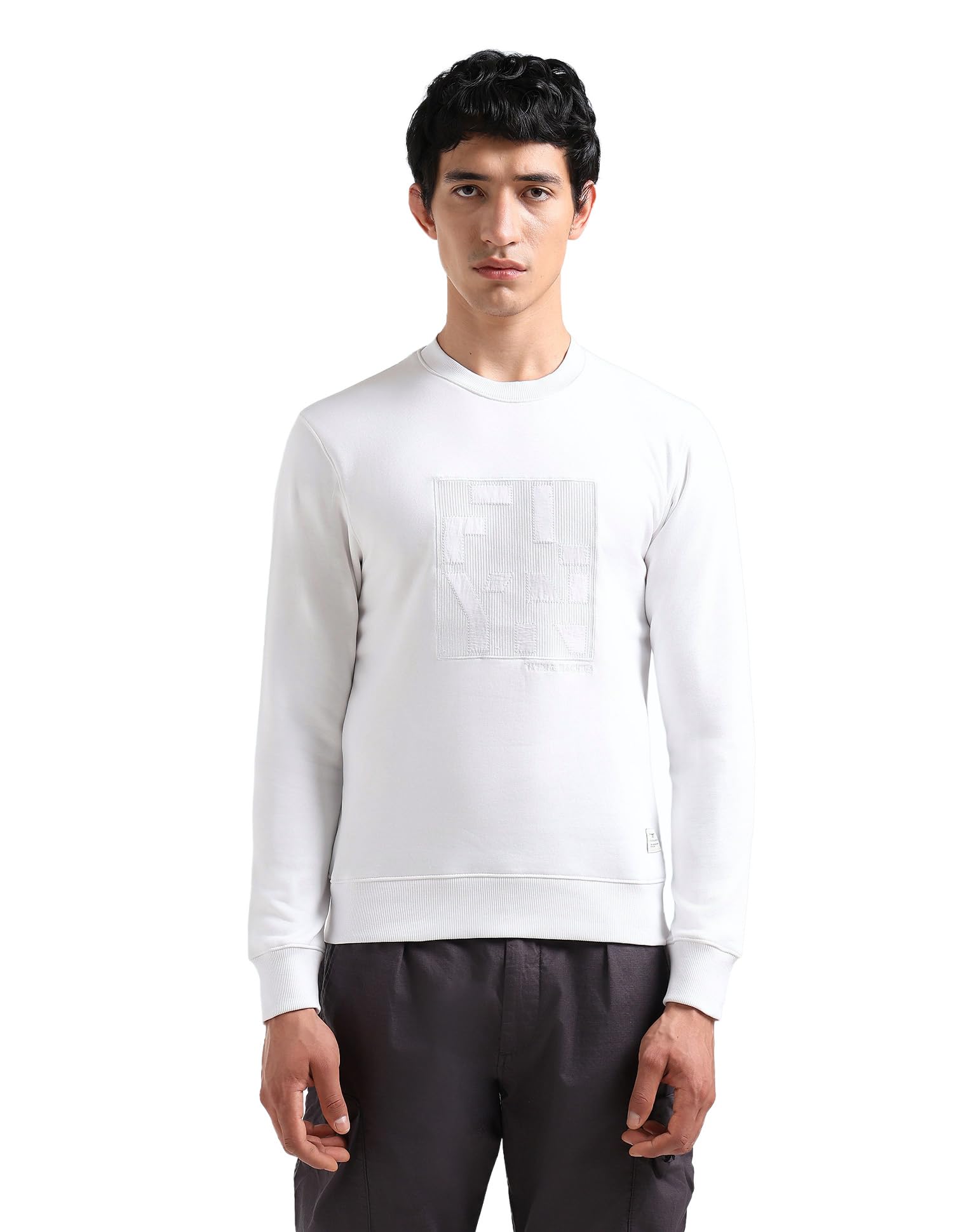 flying machine Men's Regular Fit Sweatshirt| Fabric Decoration-picture-46