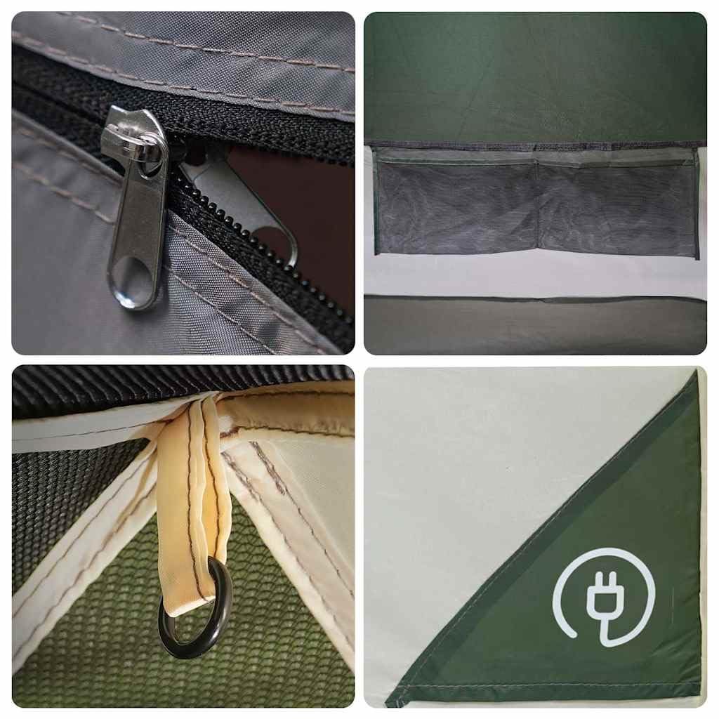 Tenda familiare con tenda, per persone, blu, impermeabile, in poliestere, per campeggio, attività all'aperto, con attacco E e zanzariera per trekking, escursionismo, festival, vacanze