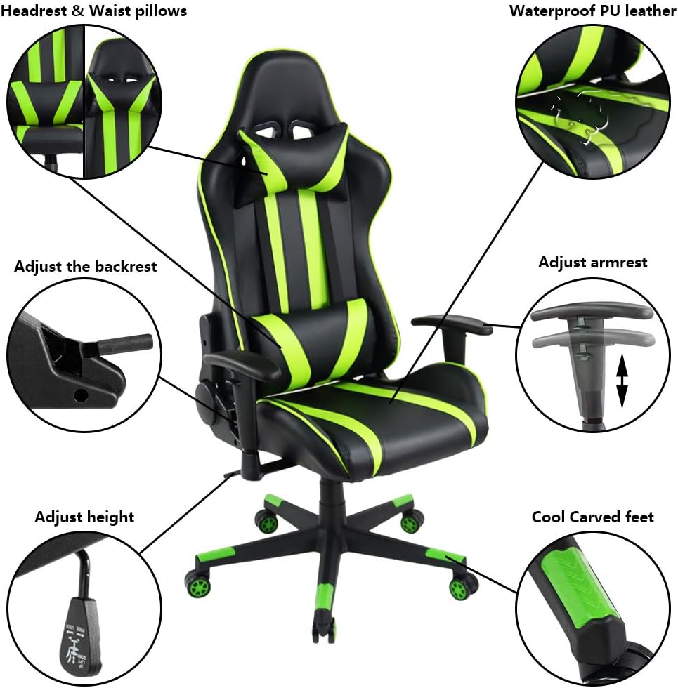 Kktoner Ergonomic Gaming Chair For E Sport Racing Computer Swivel Height Adjustable Gamer Chair Blue Home Office Chairs Computer Gaming Chairs Pa Padanggoid Kktoner Ergonomic Gaming Chair For E Sport Racing Computer Swivel Height Adjustable Gamer Chair Blue Home Office Chairs Computer Gaming Chairs Pa Padanggoid