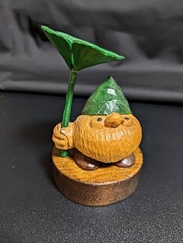 ■美品■コロポックル　木彫り■北海道名作木彫民芸品 北海道名作木彫り アイヌ民族 コロポックル 木彫 延寿 - メルカリ