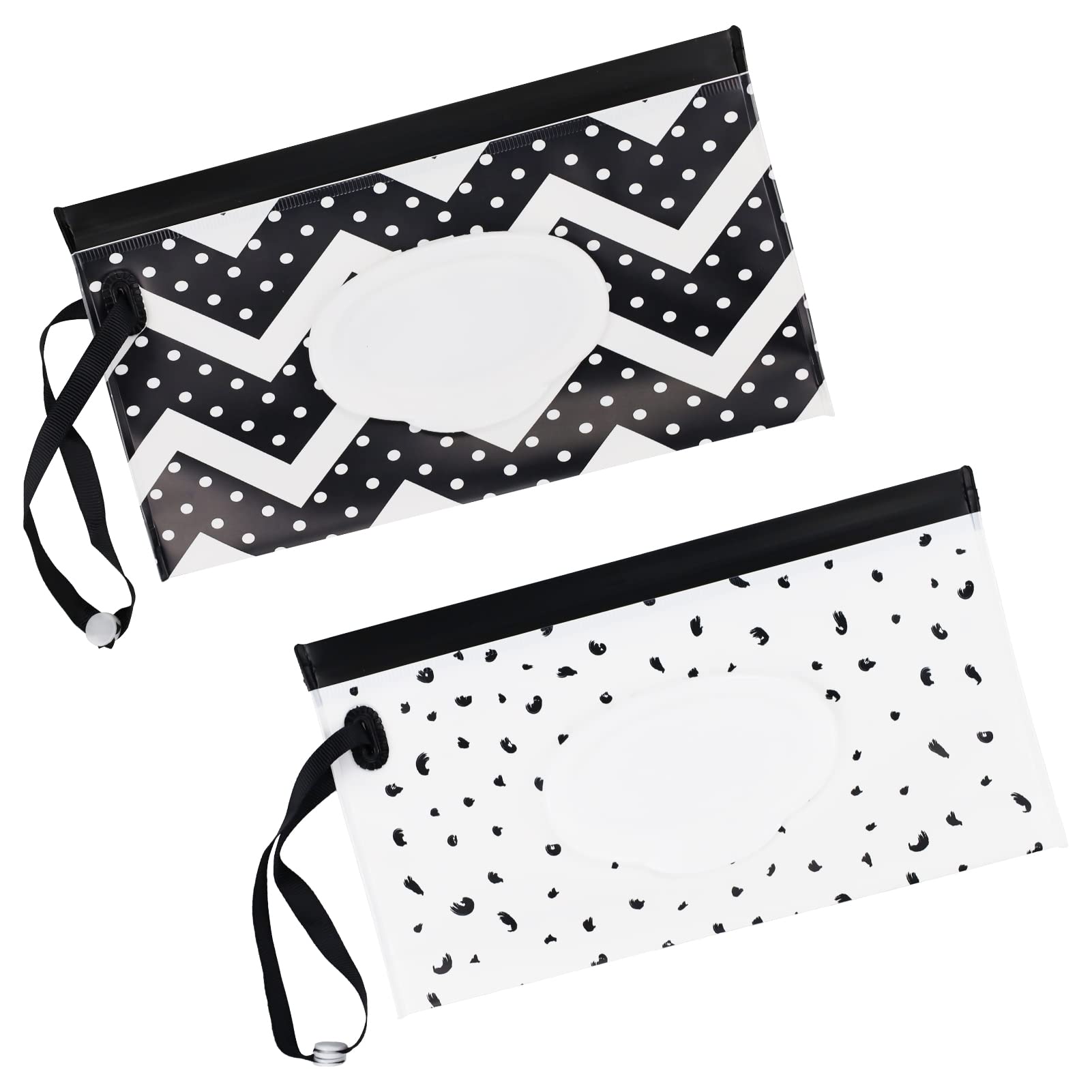 2 Boîtes à Lingettes Humides Avec Couvercle | Noir | Range Lingettes Bébé Ou Démaquillantes | Anti-Poussière
