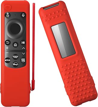 2023 Samsung Smart TV Solar Remote BN59-01432 BN59-01436B BN59-01392B TM2360E TM2360F Silicone Protective Cover with LanyardRed