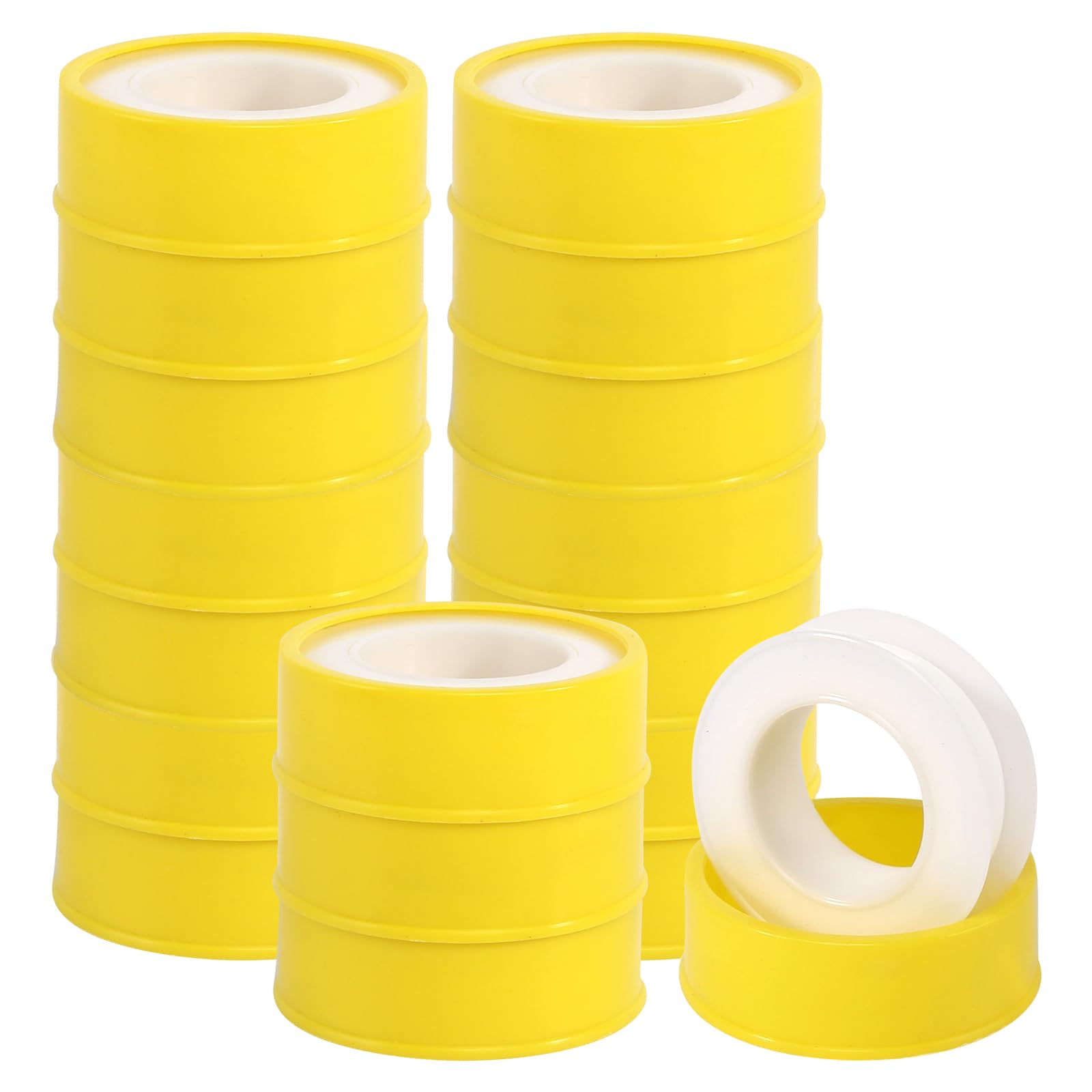 HFDONGL 18 rollos de cinta de teflón de sellado de rosca, hilo de sellado de rosca PTFE, cinta de sellado para tuberías de agua, impermeables, para sistemas de calefacción y fontanería (12 mm x 0,1 mm