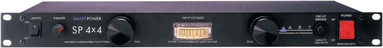 ART SP4x4 Metered Power Distribution System 1800 Watts 1U Rack Mountable with 8 Rear Outputs