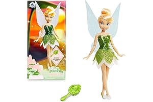 Disney Tinkerbell 10" Squishmallow With Brush Classic Doll