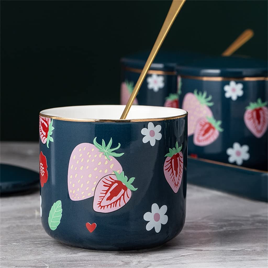 Ceramiczny słoik na przyprawy zestaw narzędzi kuchennych solniczka i pieprzniczka pudełko na przyprawy domowe z pokrywką (kolor: B, rozmiar (B jak pokazano na zdjęciu)