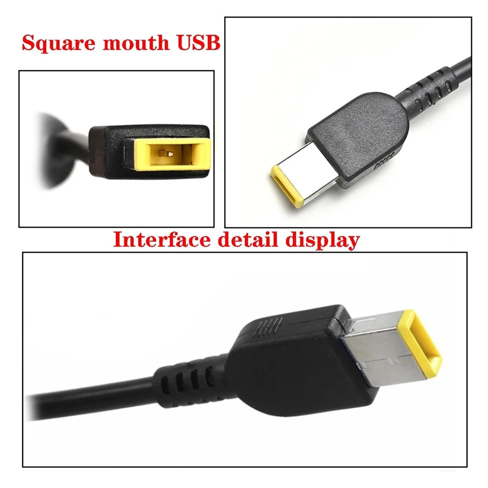 Adaptador De Vuelta 135W 20V 6.75A USB-A Cargador De Portátil, Compatible con Lenovo,T440p Y50-70 R720 Y700 T540p P51 P52 S5 ADL135NLC3A Fuente De Alimentación(No Power Cord)