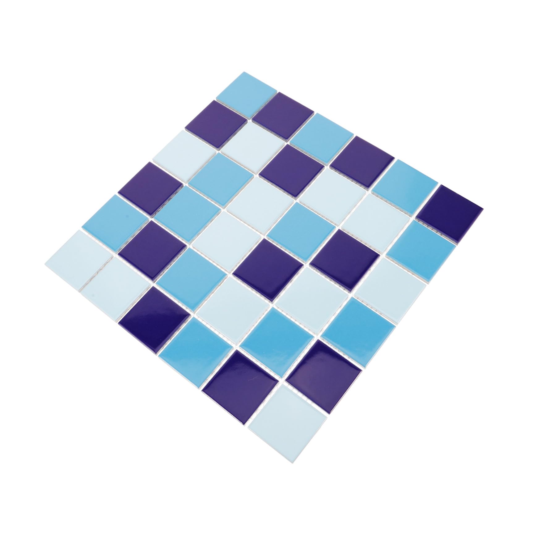Carrelage céramique bleu pour rénover un sol glissant ou abîmé sans joint