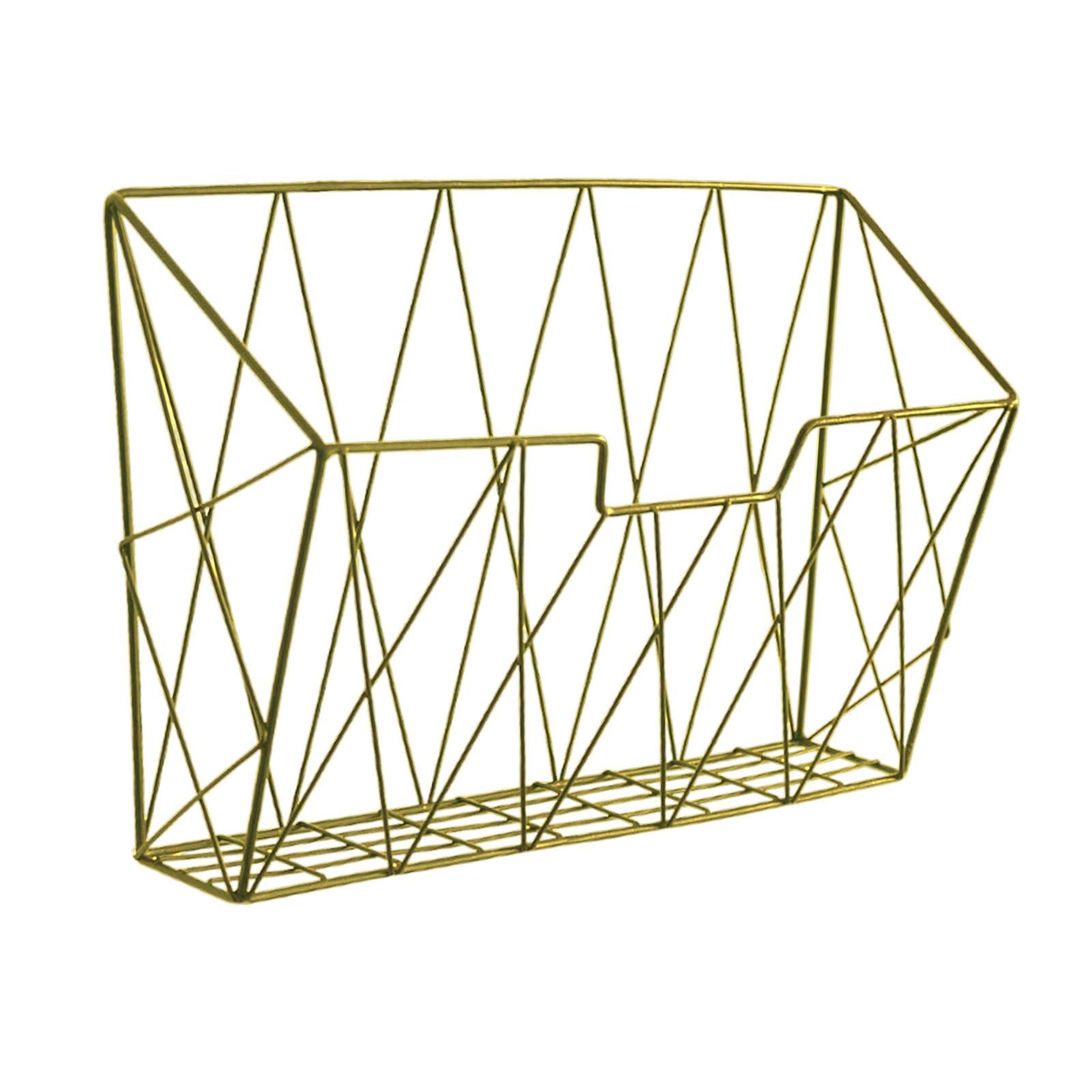 Wall Mounted File Holder Versatile Magazine Rack for Folders Files Documents Gold|Household Supplies & Cleaning|Home Organization|Magazine Racks-picture-13