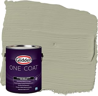 Glidden Exterior Paint + Primer: Sage/Photo Gray, One Coat, Satin, 1-Gallon