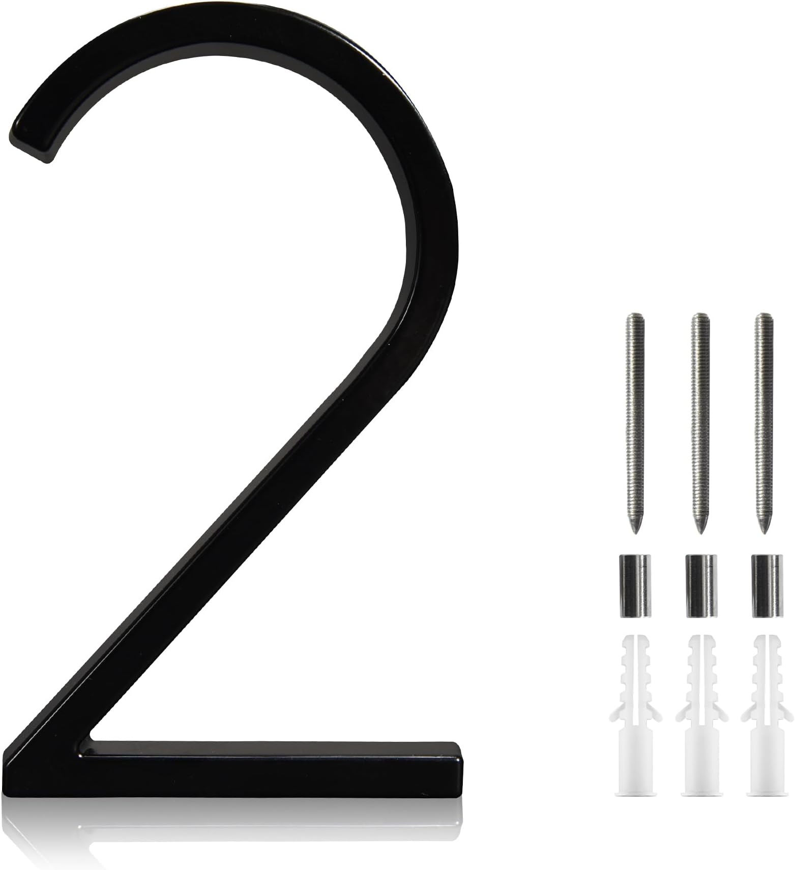 MAKROLON House Numbers - House Number Sign - Modern House Number for Outside with Floating Style 5 Inch Height House Numbers (2)