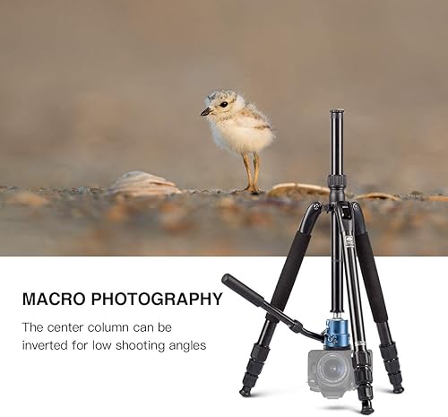 Miniatura 5 de SIRUI Trípode de cámara de video profesional con columna central de dos secciones, capacidad de carga de hasta 33 .1 libras