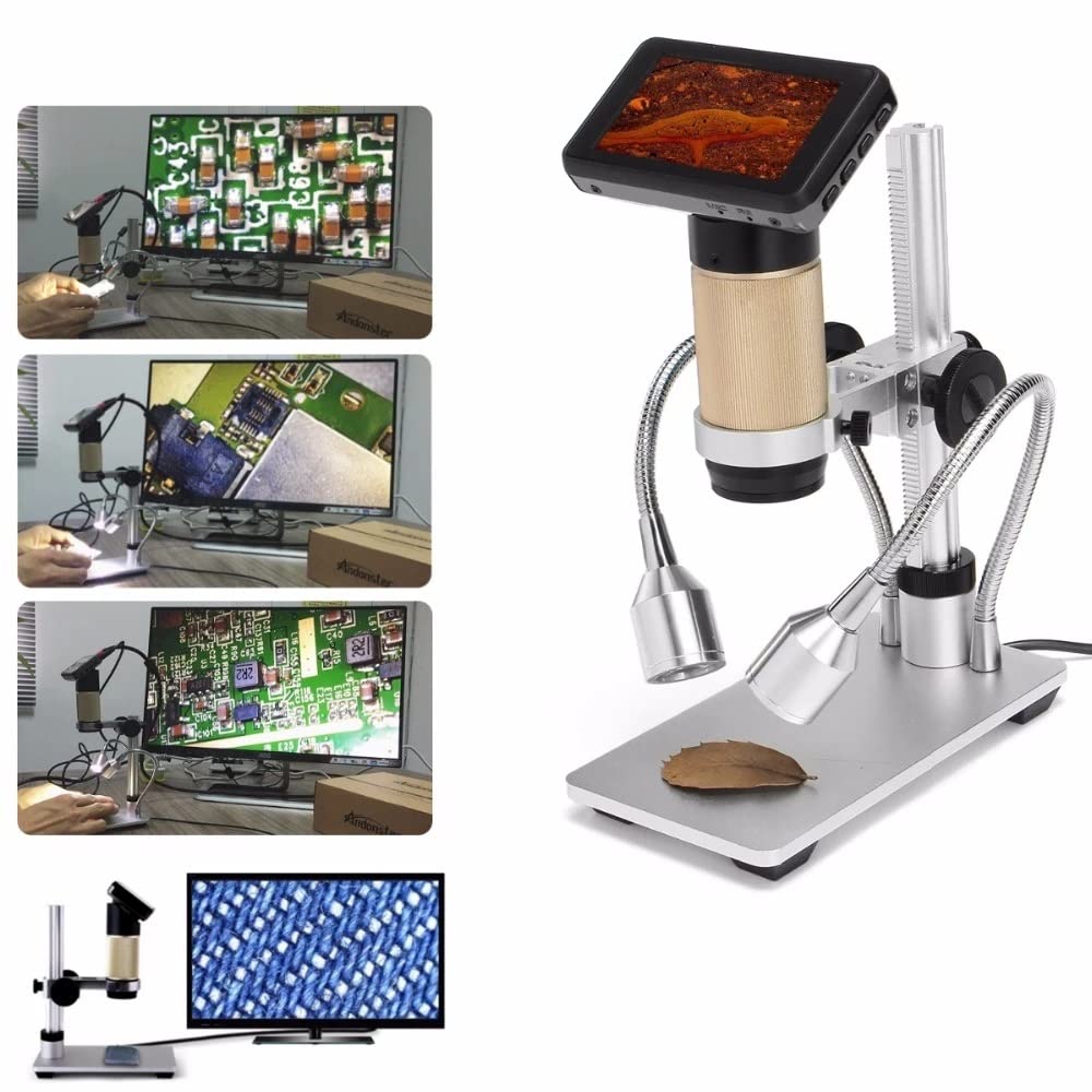 Microscopio Digital, Aumento 10X-300X, Soldadura USB HDMI, Microscopios De Vídeo, Resolución De 3MP, For Reparación De Teléfonos SMT SMD DIY, Compatible con Windows