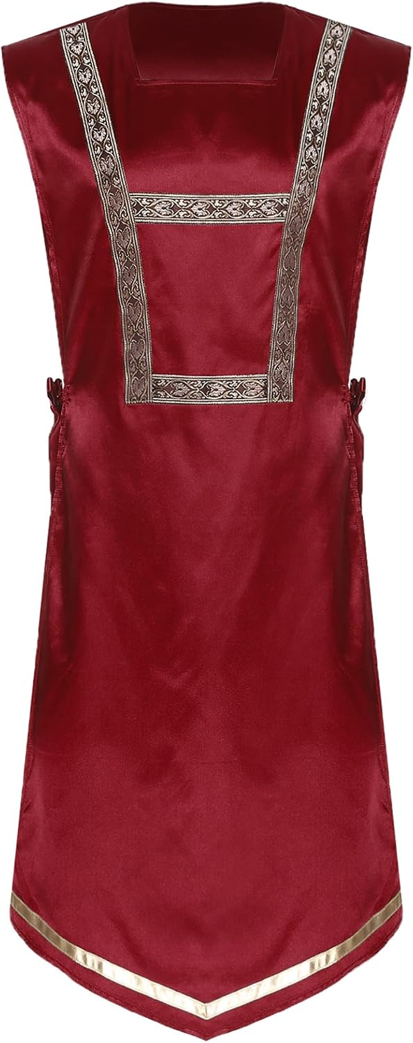 Men's Liturgical Worship Praise Dance Tunic Top | Sleeveless Side Lace-up, Loose Fit, Worship Overlays, Church Dancewear