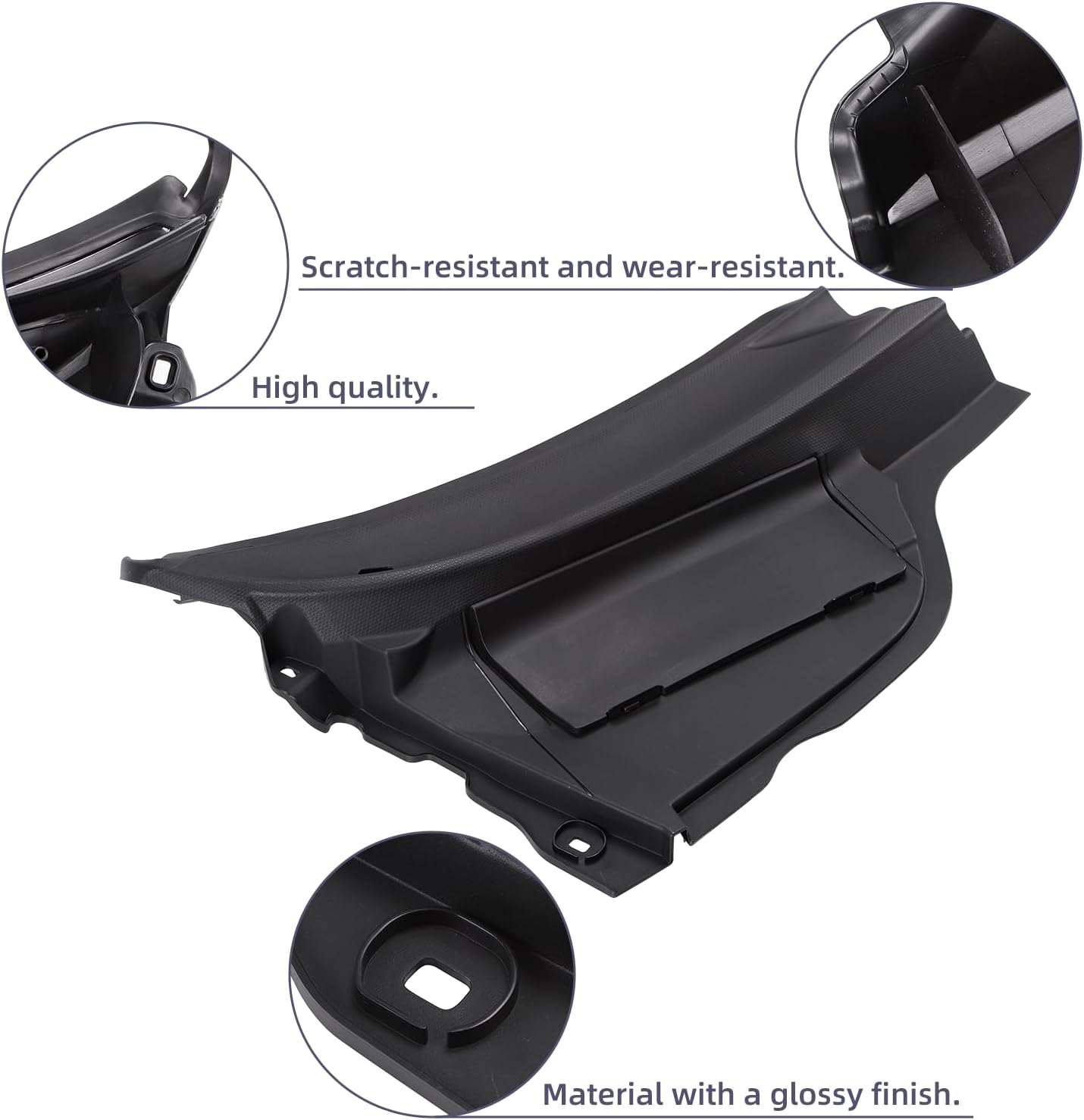 ZXMOTO Windshield Wiper Cowl Cover Panel Vent Grille for Mini Cooper R55 R56 R57, Left and Right Side, 2007-2015