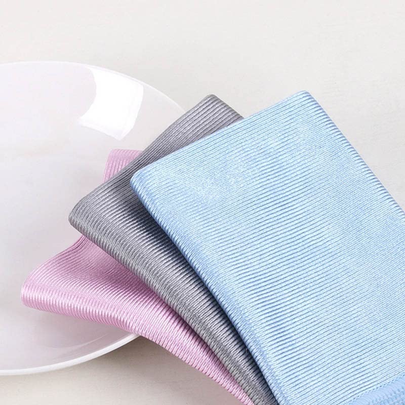 Asciugamani per la pulizia No Trace Window Car Rag Panno per la pulizia della cucina Salviettine senza pelucchi Panni in microfibra per vetri in morbida microfibra di 3 dimensioni Asciugamani in mic