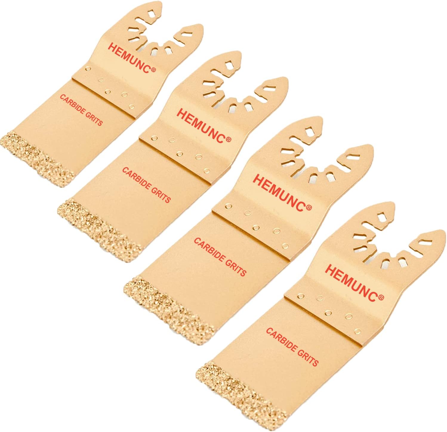 HEMUNC 4PCS Oscillating Multi Tool Carbide Saw Blades for Grout Removal