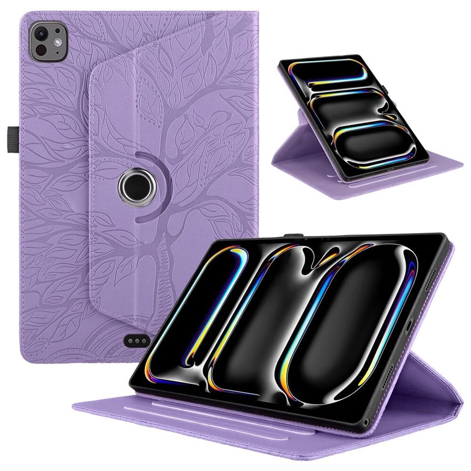 Housse iPad 8 10.2 antichoc violette en cuir avec support de visionnage ajustable