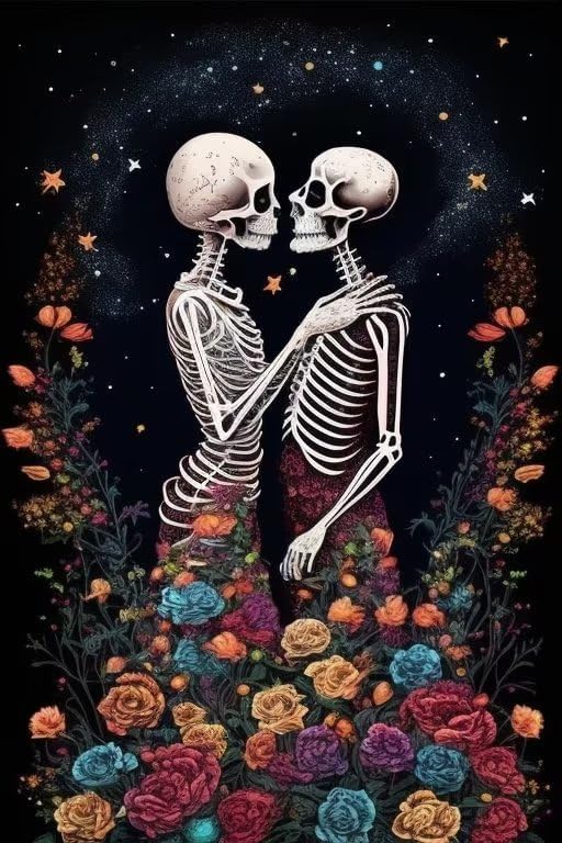 Beautiful Skeleton Love - Rompecabezas de 1000 piezas para principiantes, rompecabezas de juguetes, pasa tiempo para obtener una sensación de logro