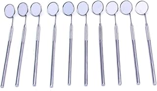 PC 10 Pieces Dental Mirror #5 with Stainless Steel Handle