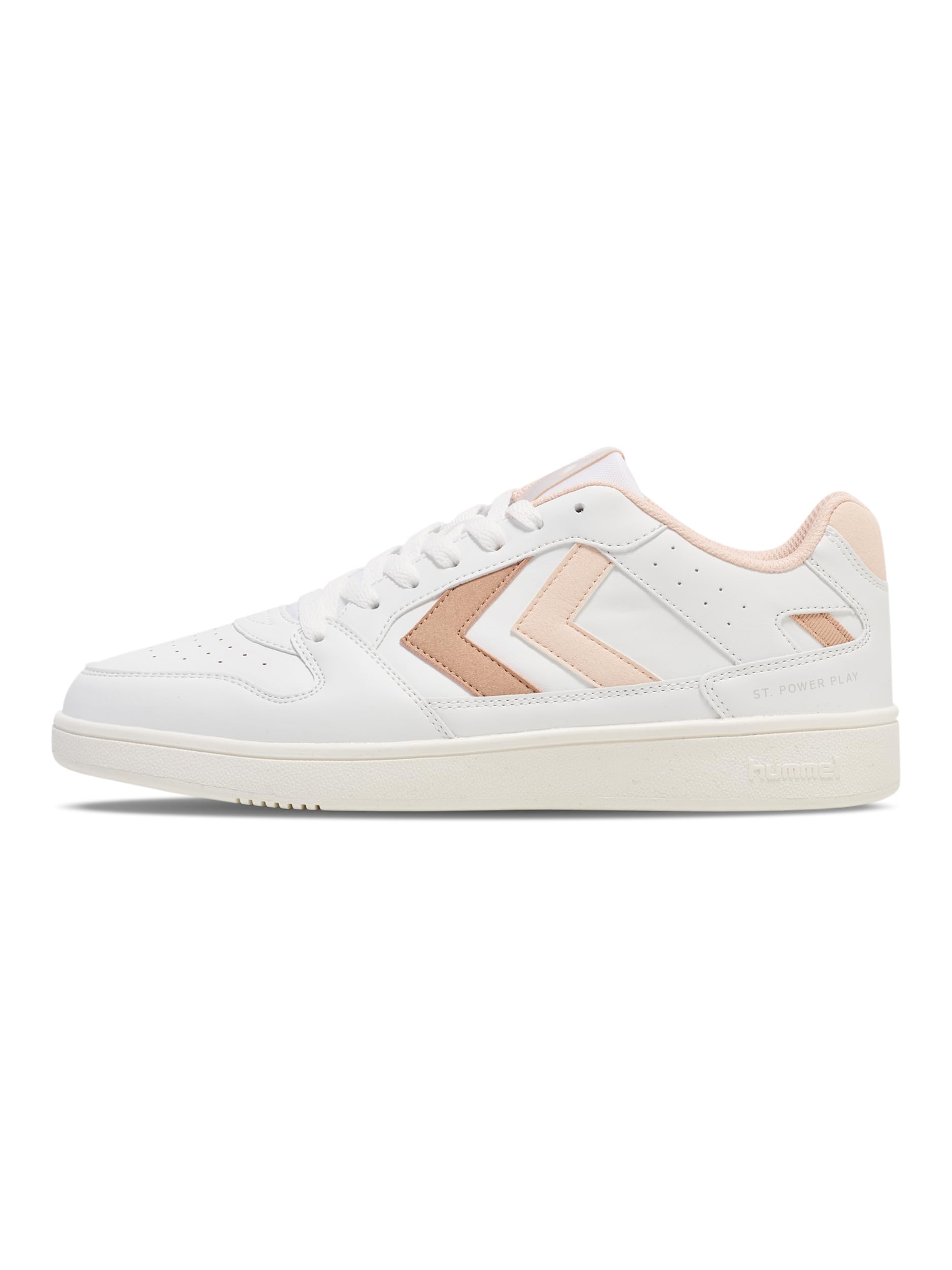 hummel Women's ST. Power Play WMNS Trainers, White/Soft Pink/Mahogany Rose, 37 EU, White Soft Pink Mahogany Rose, 5 UK