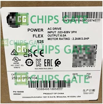 25B-D6P0N104 PowerFlex 525 2.2kW 3Hp AC Drive New Factory Sealed