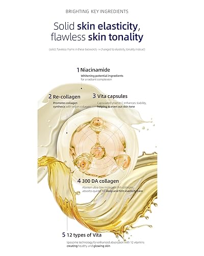 Miniatura 7 de Vita Gel Hydro Mascarilla facial 5 unidades, brillo brillante y tono de piel uniforme, mascarilla de gel coreano con vitamina C+E, hidratante para