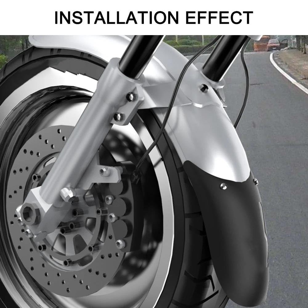 Parafango Hugger Estensione Parafango Posteriore Universale Per Moto Protezione Anti-spruzzi Parafanghi Accessori Per Moto Da Cross(Black Front)