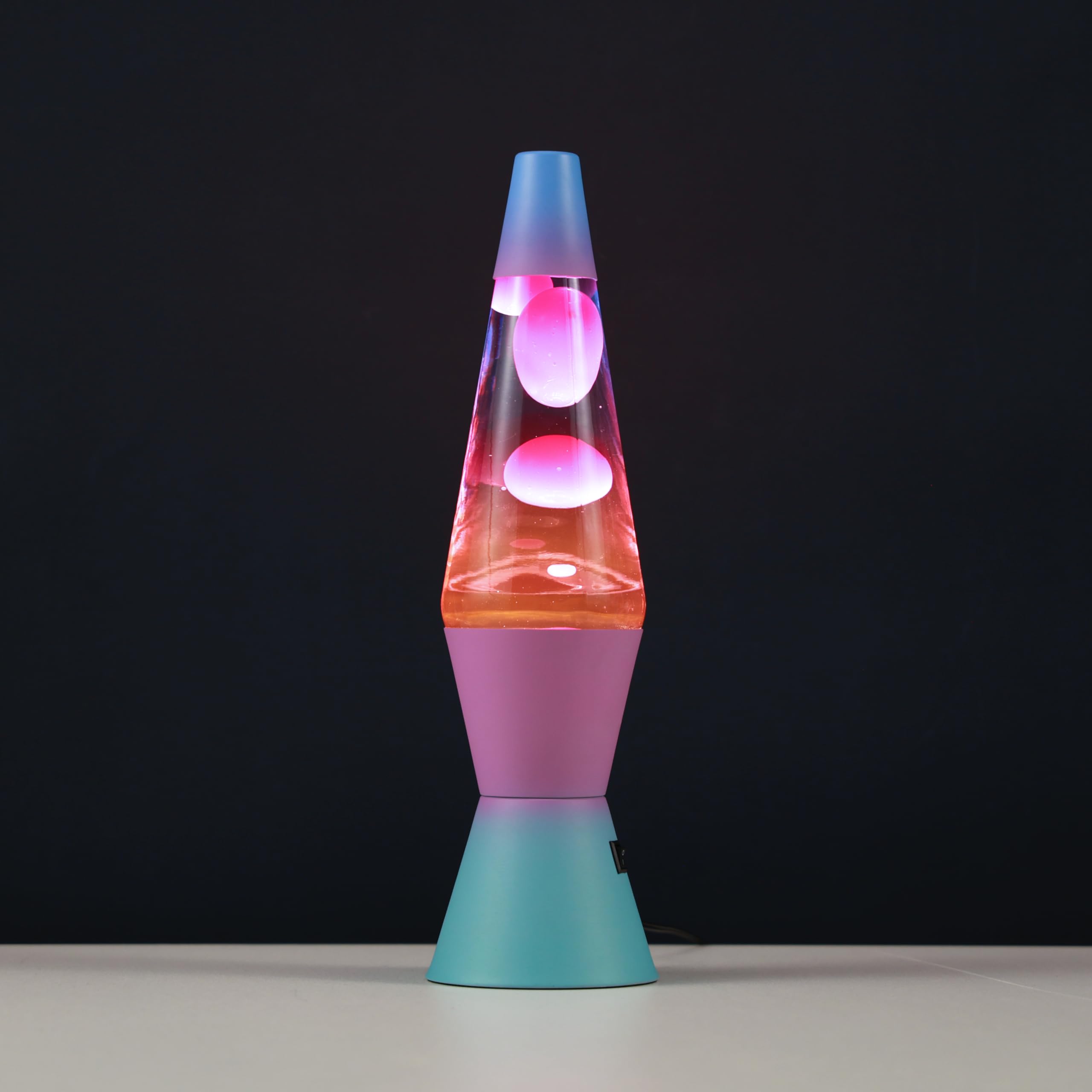 I-TOTAL LED-Lavalampe 37 cm Modernes Design fließender Blaseneffekt integriertes LED-Licht