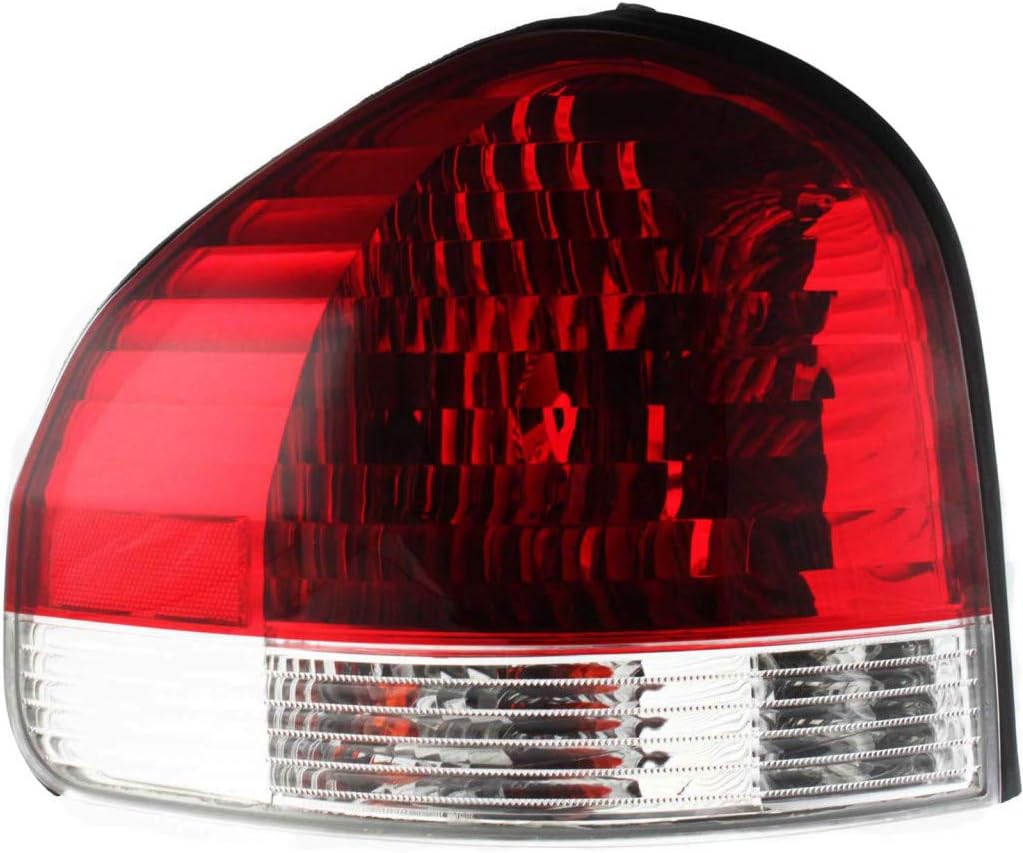 CarLights360 For Hyundai Santa Fe 2005 2006 Tail Light Assembly Driver Side | Clear and Red Lens | Replacement For HY2800133 | 92401-26500