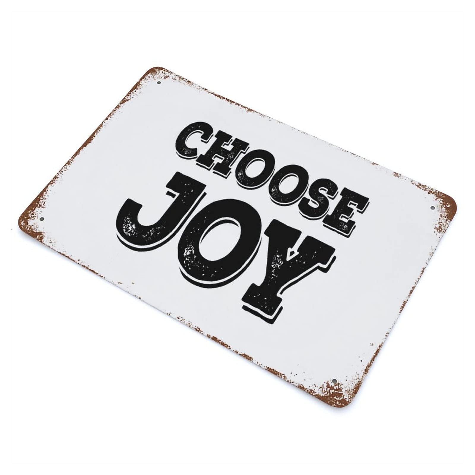 Plaque en métal Choose Joy déco vintage rétro murale pour grand bar