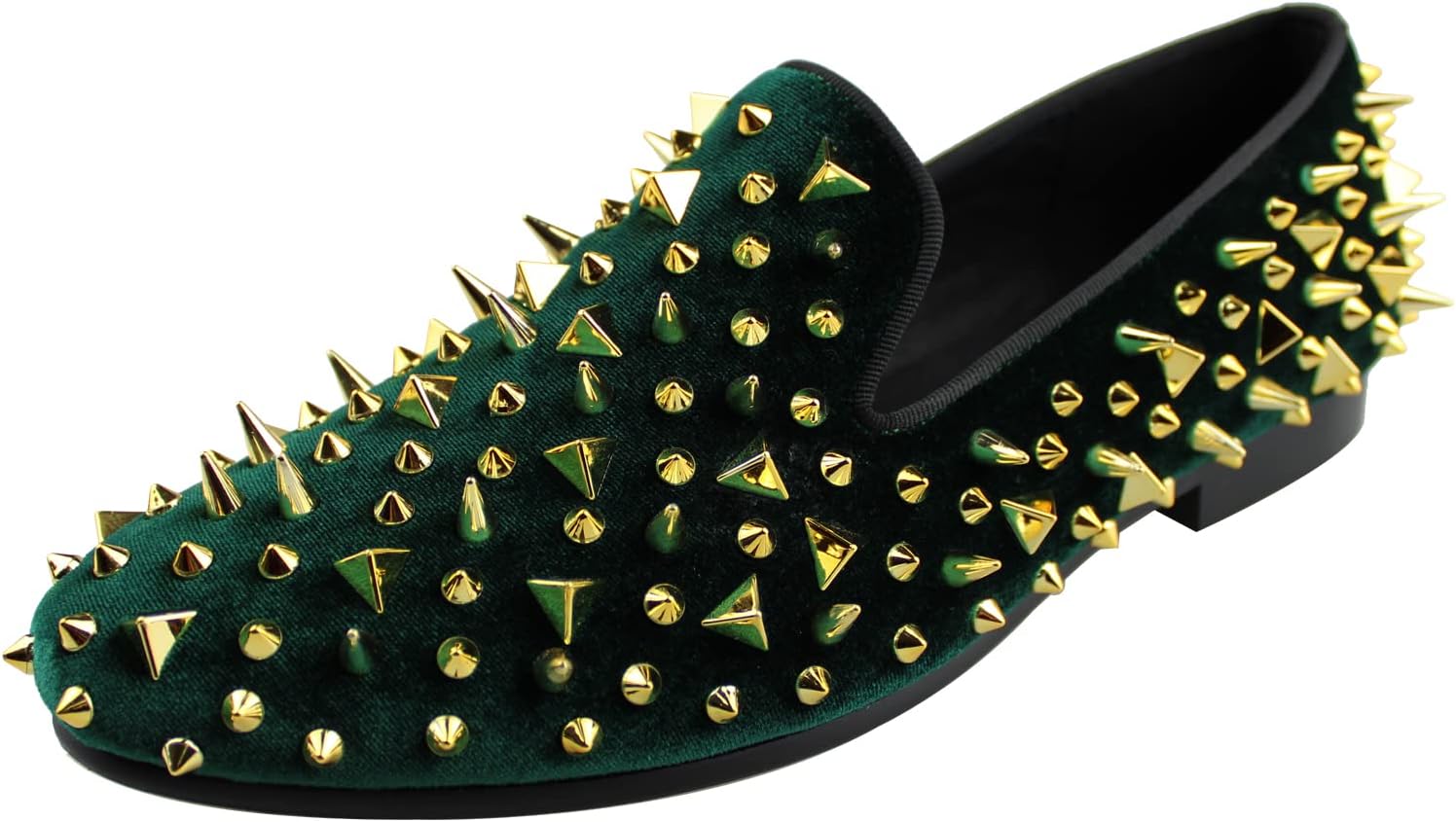 Harpelunde Loafers for Wedding Spikes Party Dress Shoes Velvet Slippers Harpelunde Loafers for Wedding Spikes Party Dress Shoes Velvet Slippers