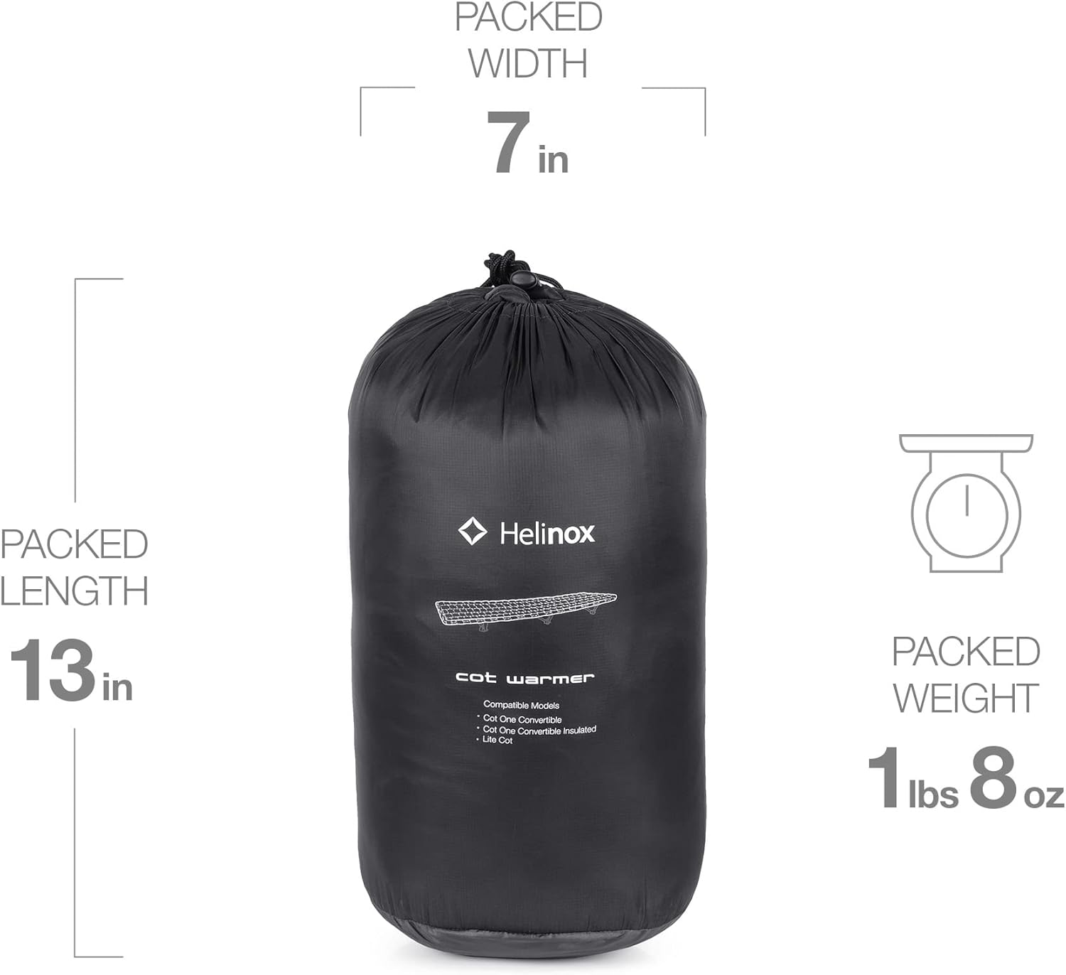 Helinox Fleece Cot Warmer Insulation Layer for Helinox Camping Cots, Regular