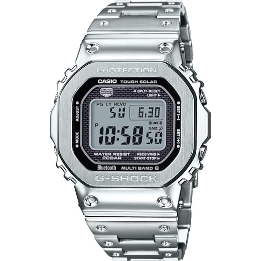 Relógio CASIO G-SHOCK masculino digital prata GMW-B5000D-1DR