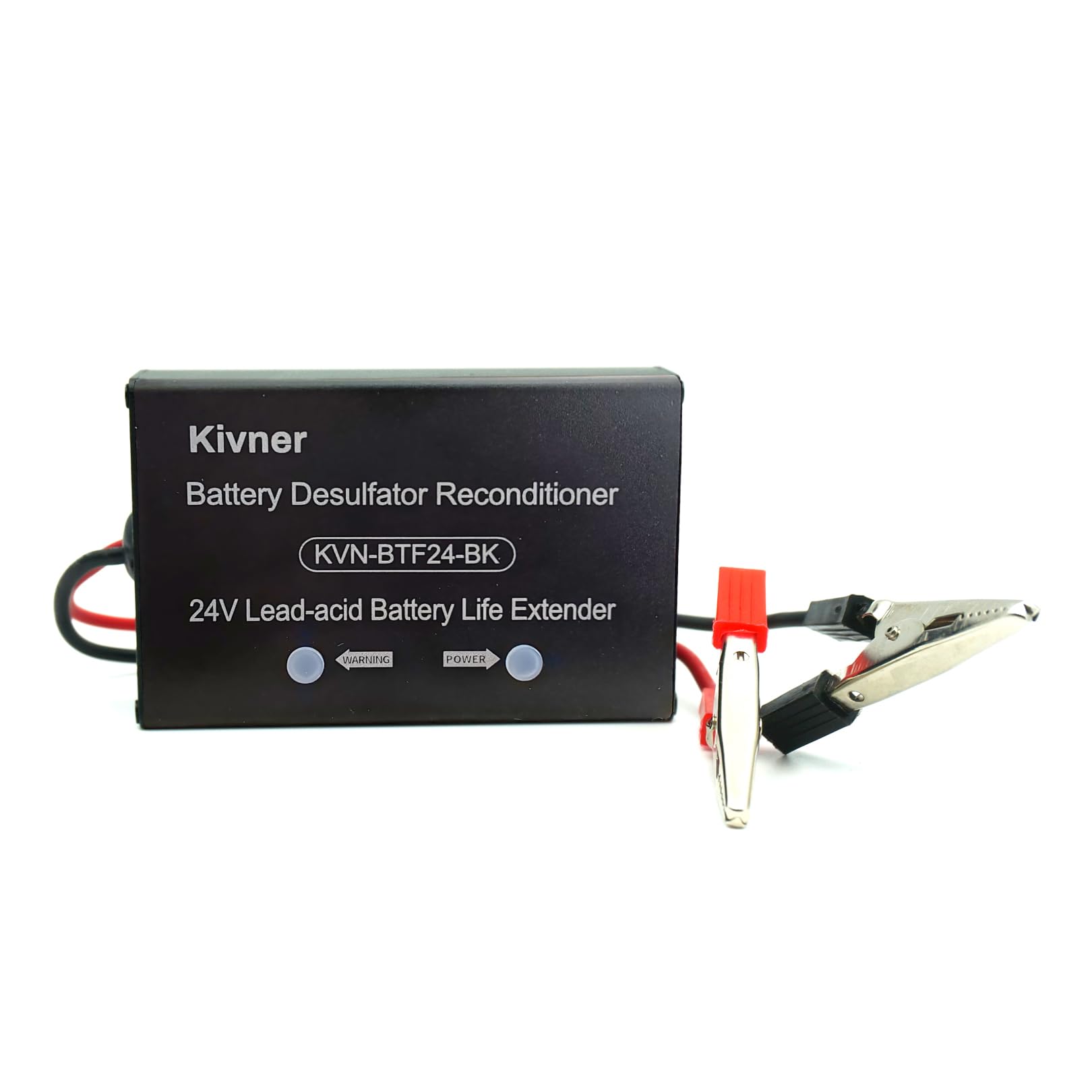Kivner 24V Lead-Acid Battery Desulfator Sulfation Removal Desulfator KVN-BTF24-BK New Version Low Voltage Protection (24V)