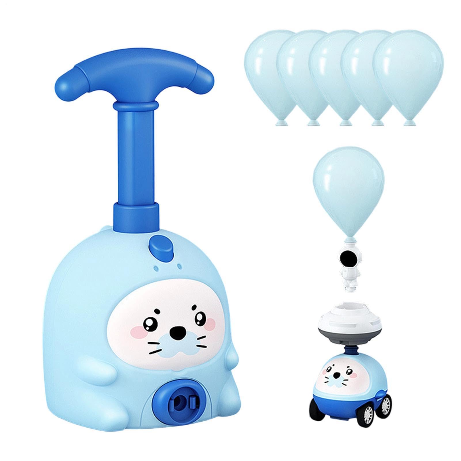 Flying Balloon Car Air Powered Educational Set with Animal Design