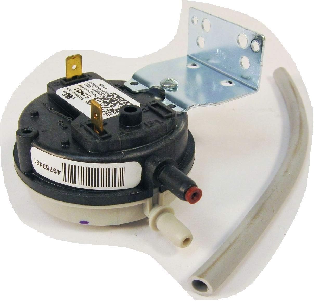 Coleman Evcon Furnace Vacuum Air Pressure Switch, 025-41003-000, 025-41454-000, Automatic, Plunger Actuator, Black