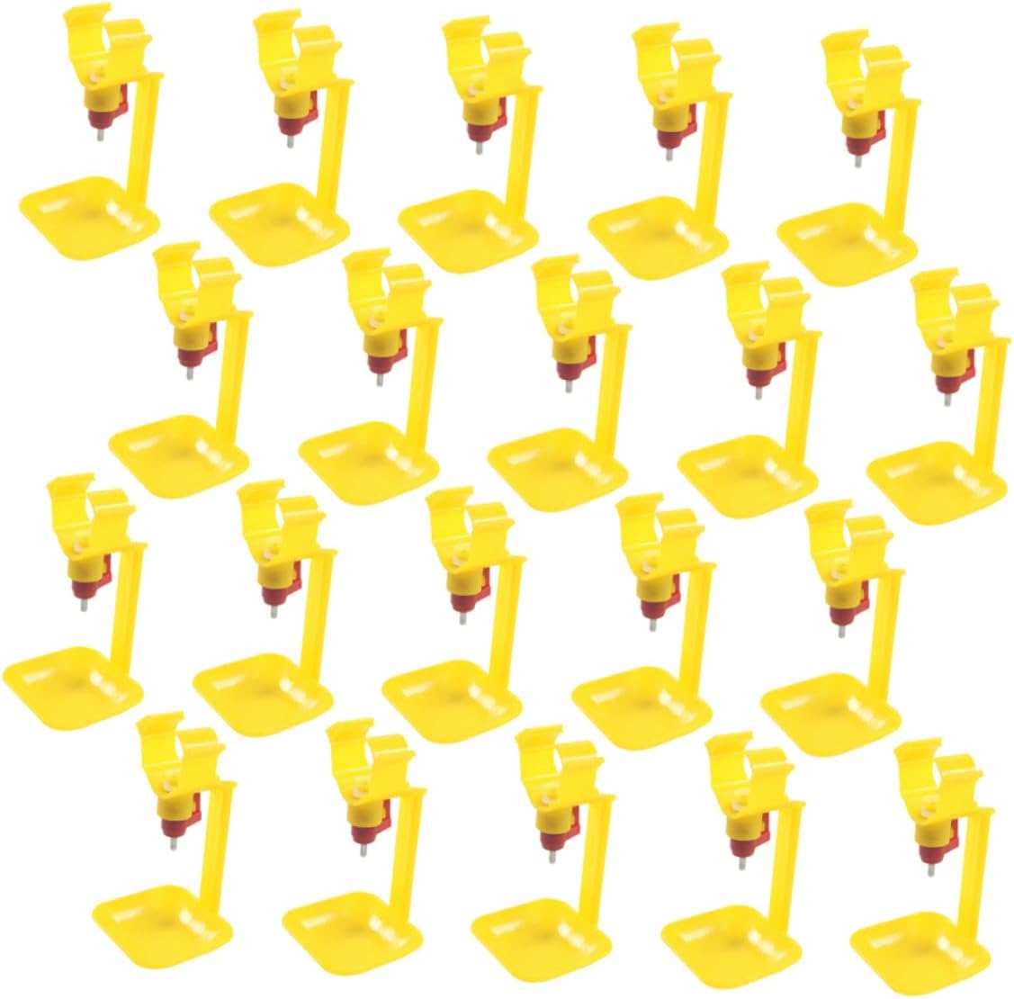20pcs Automatic Hanging Chicken Waterer Cups Plastic Poultry Drinker for Chickens and Geese Water Feeder System for Farm Use Reduces Waste and Keeps Coop Clean