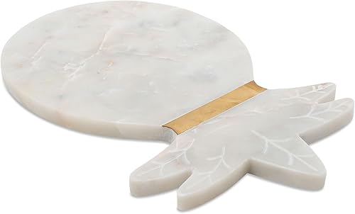 Miniatura 5 de India Handicrafts Piña Mármolada Blanca 15 pulgadas Charcutería Piedra Charcutería