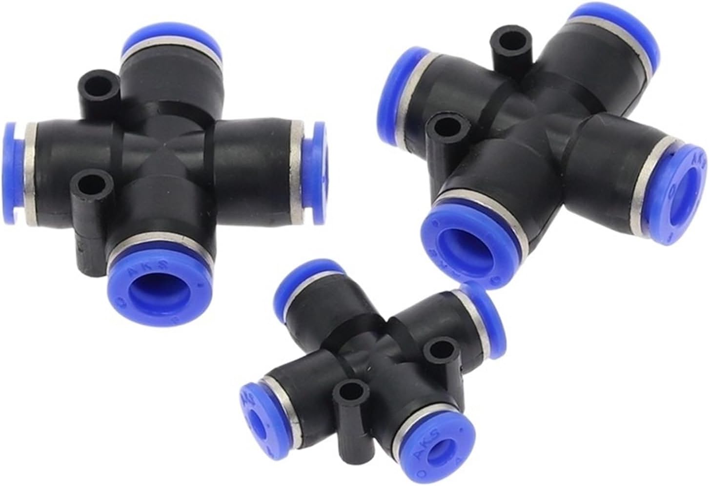 1pcs PZA" 4 Way Cross Shape Equal Pneumatic 4mm to 12mm OD Hose Tube Push In 4-Port Air Splitter Gas Connector Quick Fitting(PZA-6mm)